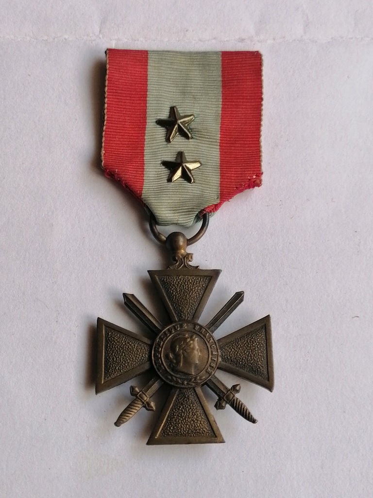 Krzyż Wojenny TOE z 2 gwiazdkami - Francja