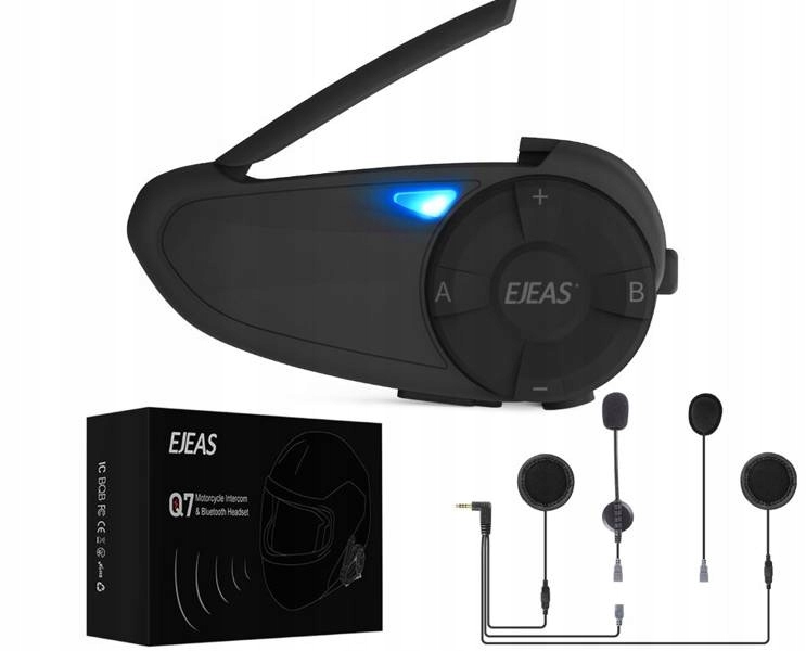 Interkom Intercom Motocyklowy Ejeas Q7 Radio Fm