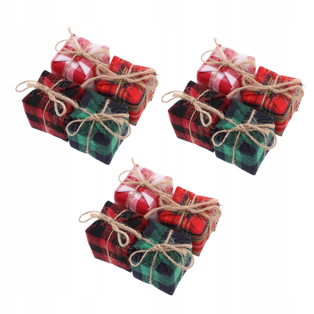 12PCS MINI BOXES ORNAMENTS DOLL HOUSE CHRISTMAS MINIATURE PRESENT