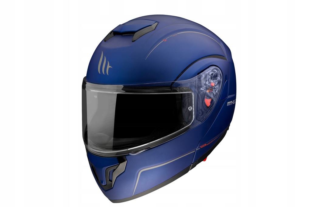 Kask szczękowy MT Helmets Atom niebieski mat M