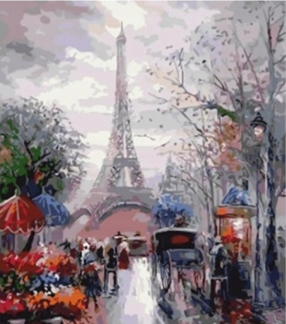 Haft Diamentowy 5D Mozaika Paryż Wieża Eifla