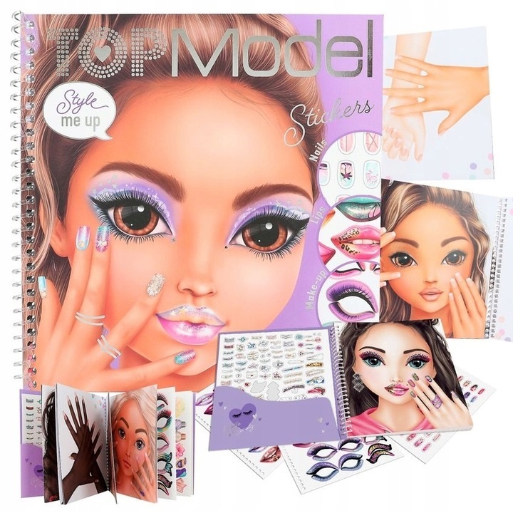 Top Model 12603 Kolorowanka z Naklejkami Dress Me Up Face BEAUTY GIRL