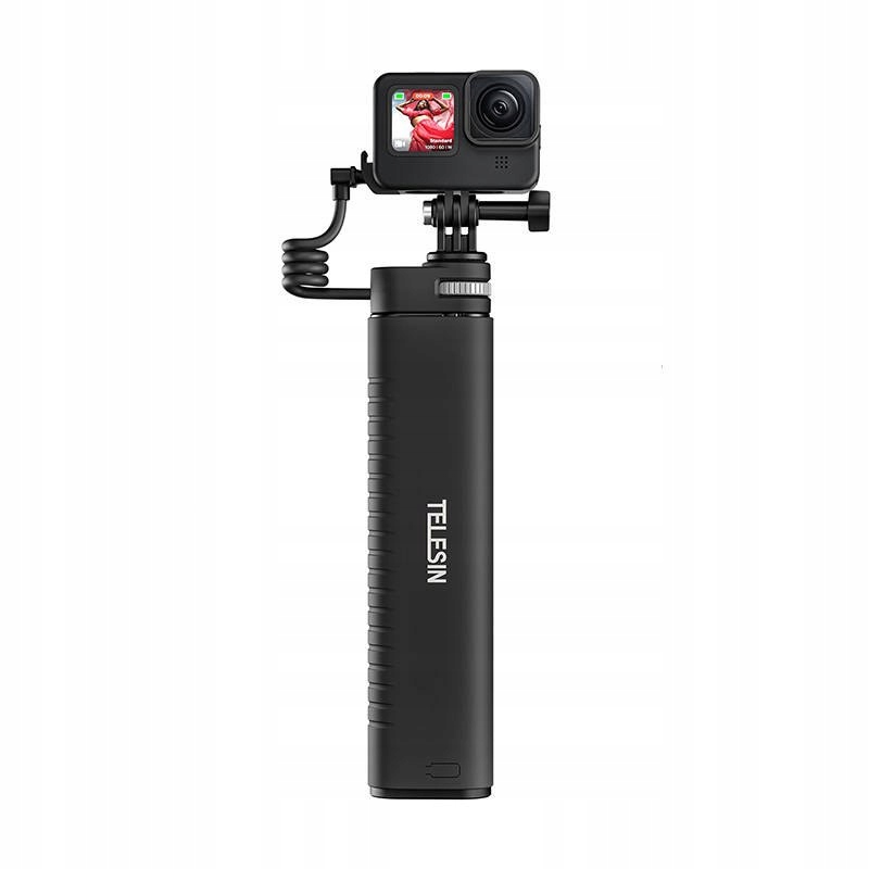 Selfie-stick z powerbankiem USB-C Telesin dla kamer sportowych / smartphone