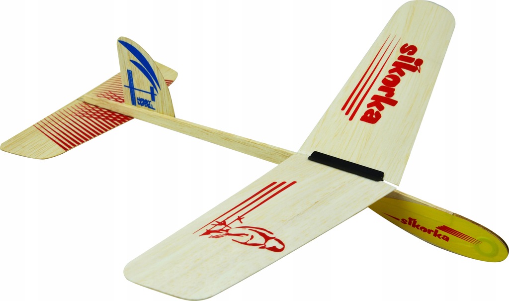 Szybowiec SIKORKA rzutek model latający z balsy