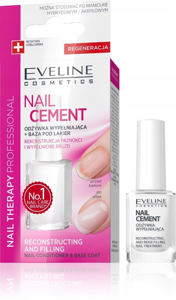Eveline Nail Therapy Lakier odżywka Nail Cement wy