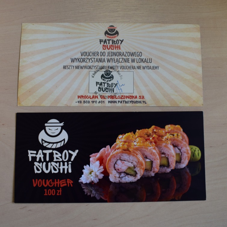 Voucher 100 zł do wykorzystania w FatBoy Sushi