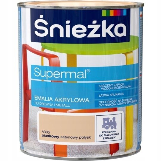 ŚNIEŻKA Eko Supermal 0,8l Piaskowy Satyna A305