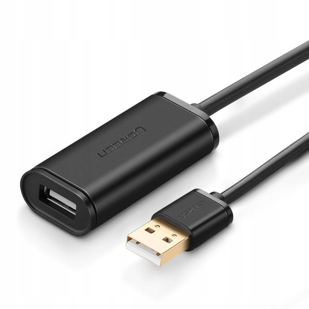 UGREEN Kabel przedłużający USB 2.0 UGREEN US121, aktywny, 5m (czarny) ]]