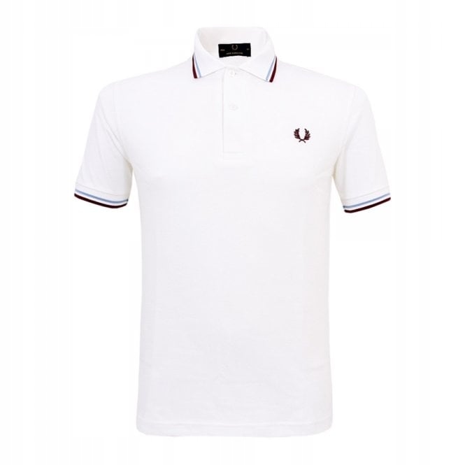 Koszulka polo M Fred Perry biała bluzka t-shirt L
