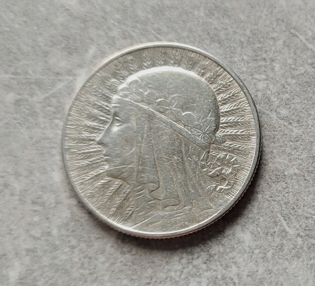 87) POLSKA II RP - 5 Złotych - 1934 r. Głowa kobiety