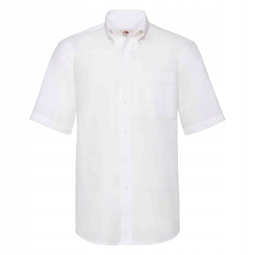 Koszula Oxford krótki rękaw Fruit Loom Biały S