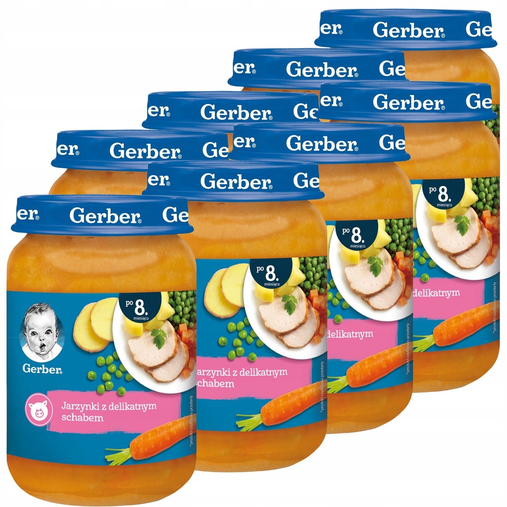 Nestlé Gerber jarzynki z delikatnym schabem po 8 miesiącu 190 g