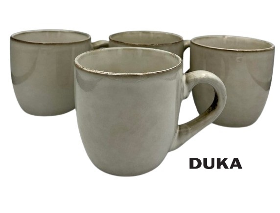 DUKA LAGUN ZEN KPL. 4 FILIŻANEK KUBKÓW 170ML BEŻ