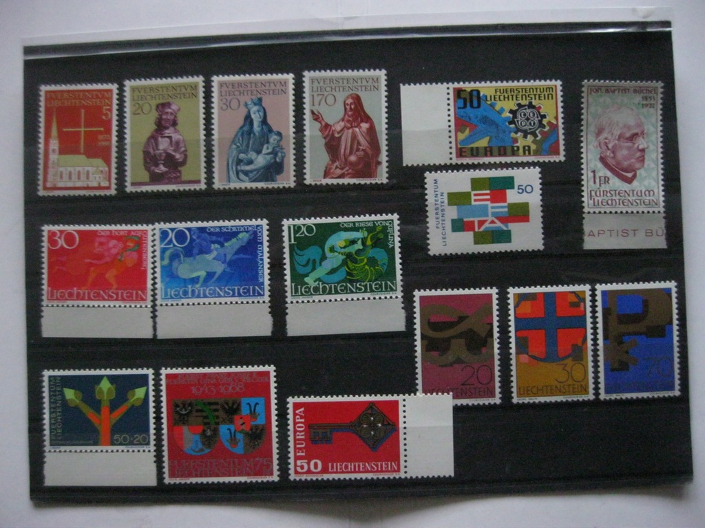 LIECHTENSTEIN 1966-68/16 znaczkow