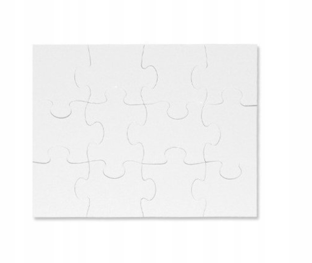 Puzzle do sublimacji 18 x 13 cm 12 elementów Termotransfer