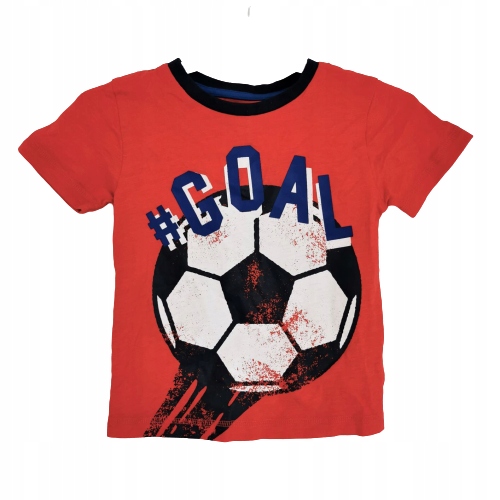 T-shirt MOTHERCARE 86 GOAL piłka czerwony bawełna