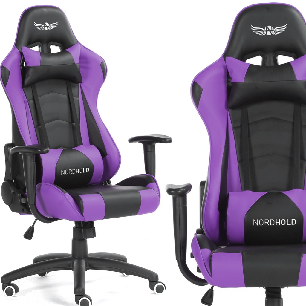 FOTEL OBROTOWY NORDHOLD kubełkowy Gamingowy Fiolet