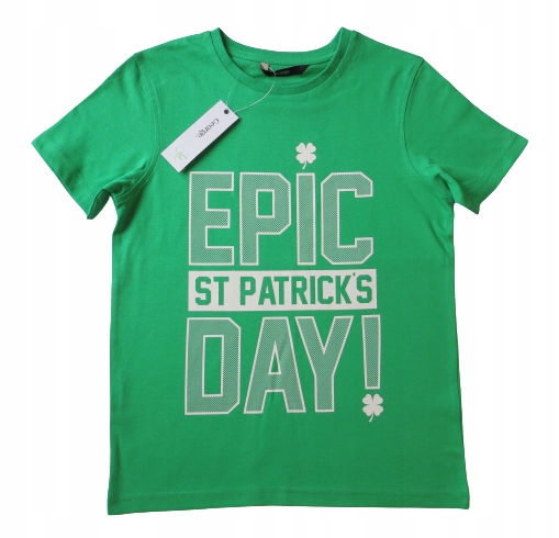 T-shirt koszulka zielona St.Patrick George 128-134