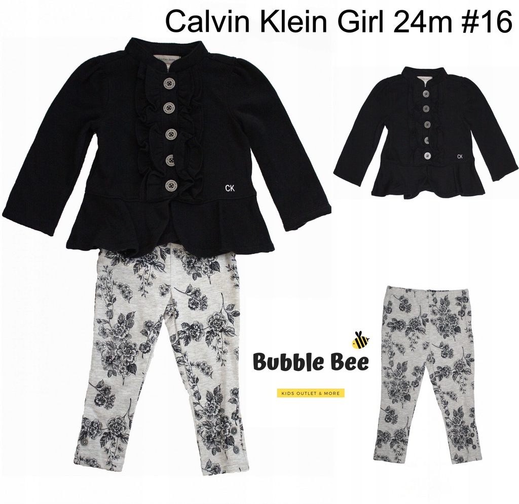 Calvin Klein, dziewczynka,bluza,getry, r 92