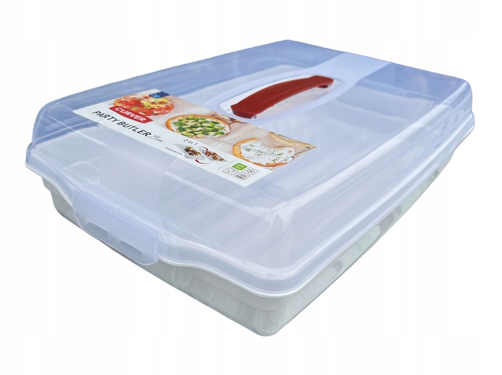 CURVER POJEMNIK NA DWA CIASTA CIASTO Z PRZYKRYWKĄ