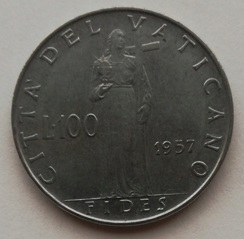 Watykan 100 lirów 1957