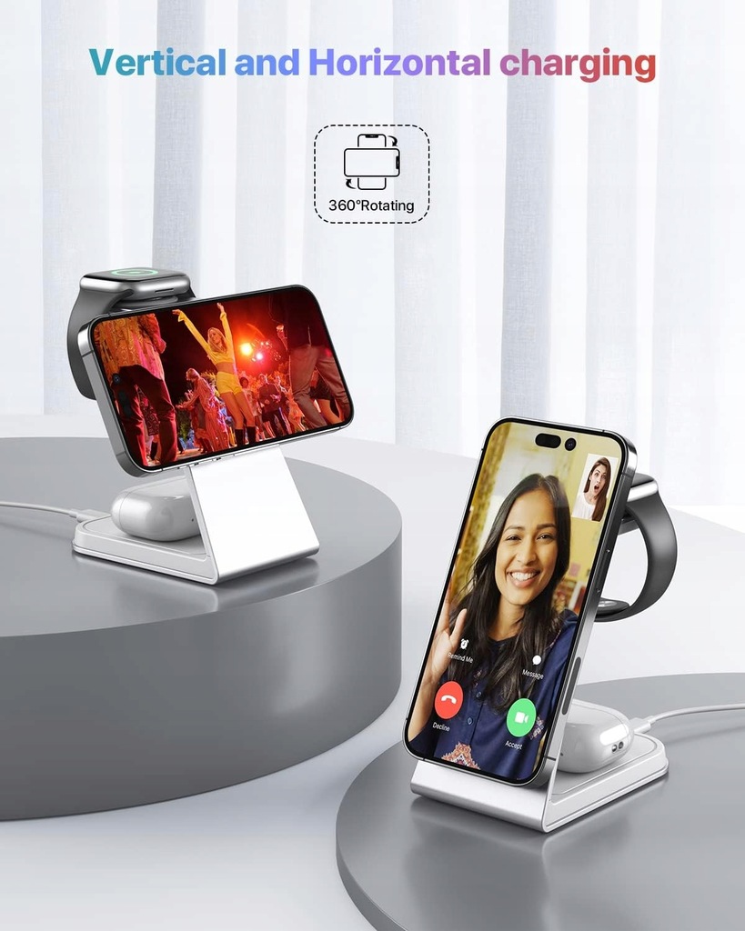 Ładowarka bezprzewodowa 3 w 1 Apple Watch iPhone