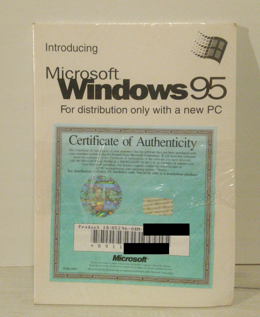MS Windows 95 Licencja Nowa Folia ENG