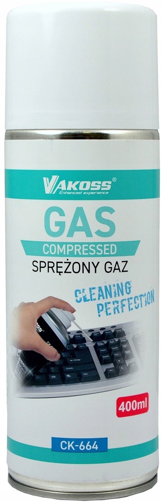 SPRĘŻONE POWIETRZE 400ml VAKOSS CK-614 DO OPTYKI