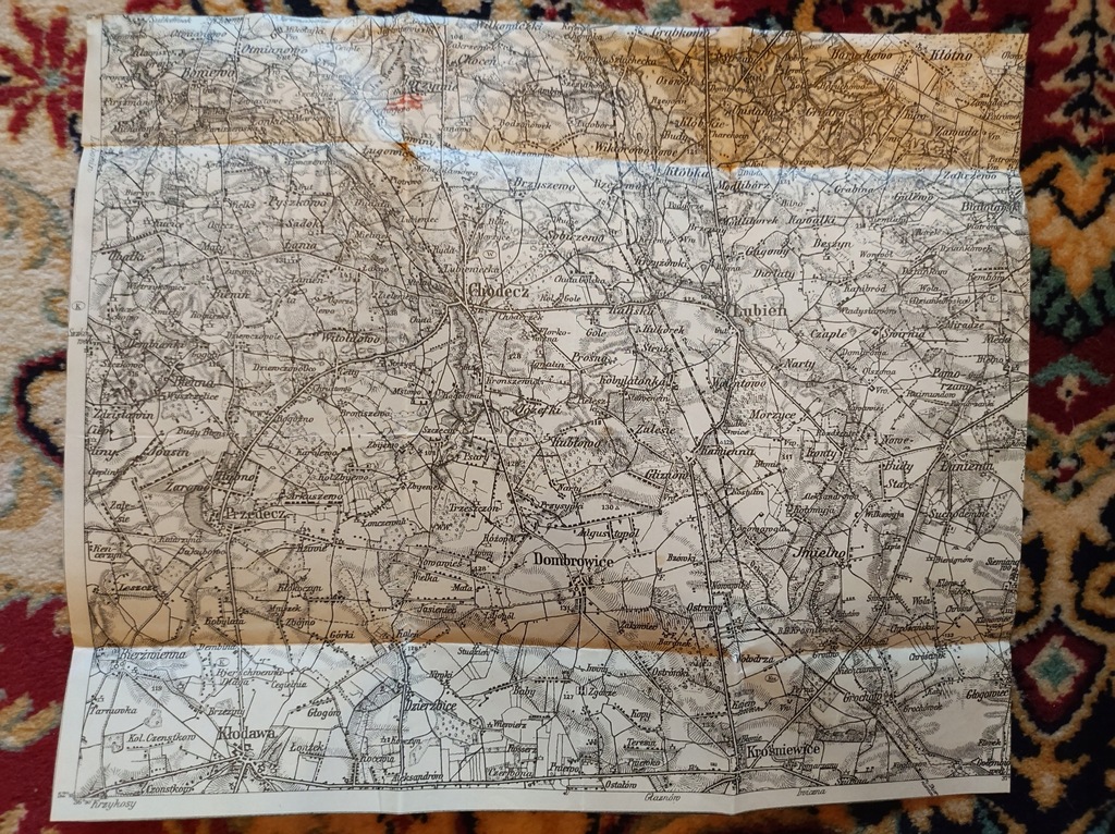Mapa Wojskowa Chodecz Lubień Jmielno Kłodawa Kłótno Borzymie Boniewo M8