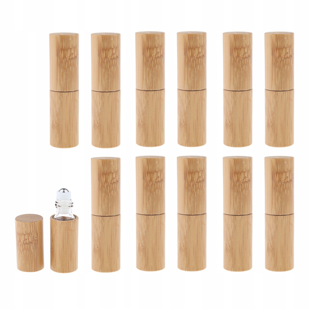 12 Natural Bamboo Perfume Essential Oil Roller