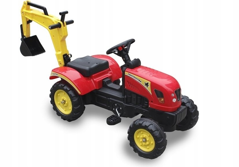 TRAKTOR Z ŁYŻKĄ CZERWONY PEDAŁY