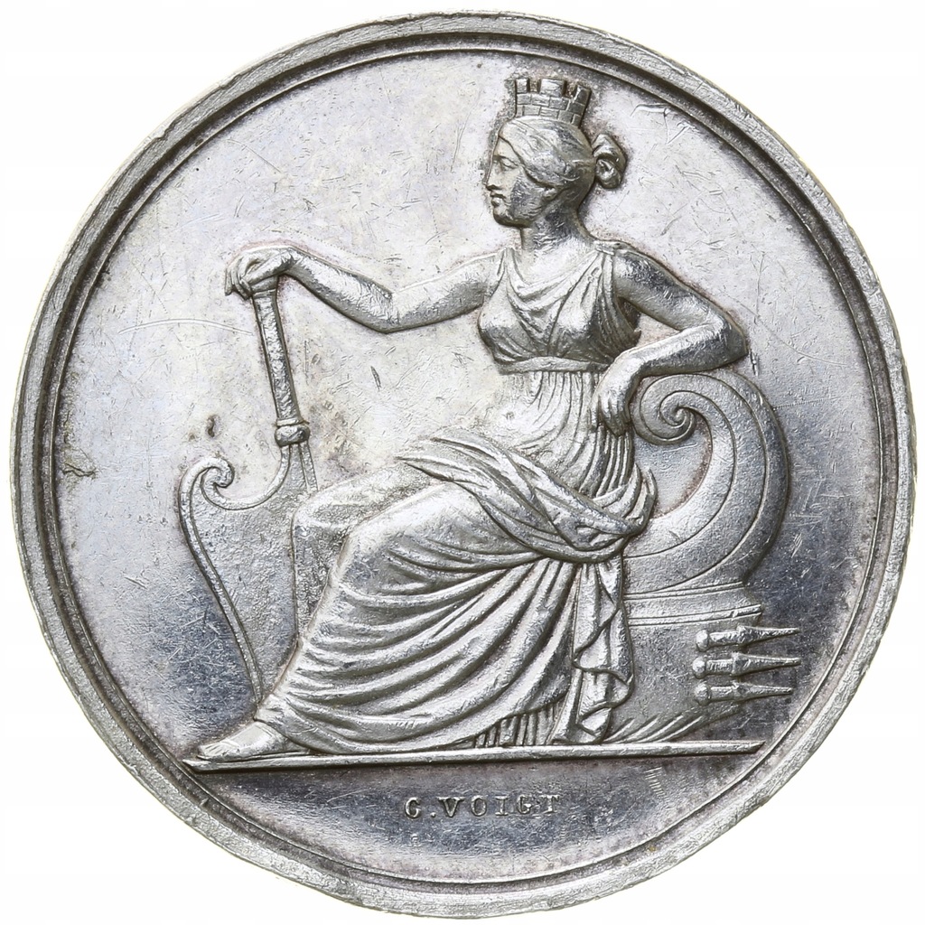 Srebrny Medal 1765 Hamburg G. Voigt XIX w. Niemcy
