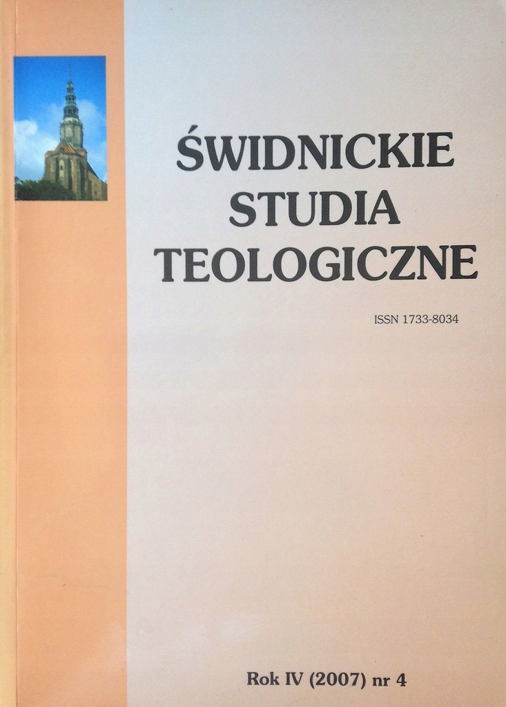 Świdnickie Studia Teologiczne Rok IV (2007) nr 4