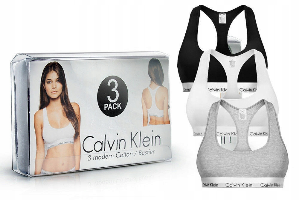 Calvin Klein SPORTOWE STANIKI S 3 -pack