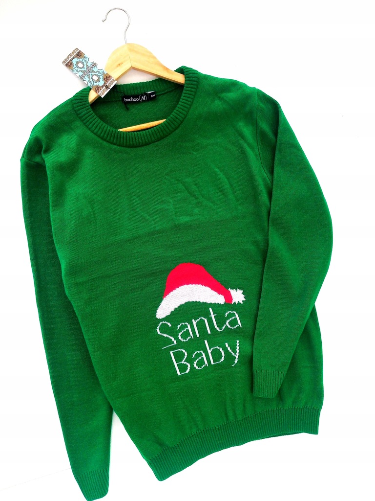 U42 ŚWIĄTECZNY sweter CIĄŻOWY bożonarodzeniowy S M