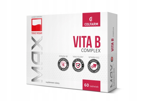 Colfarm Max Vita B Complex 60 sztuk witamina B complex tabletki 60 szt.