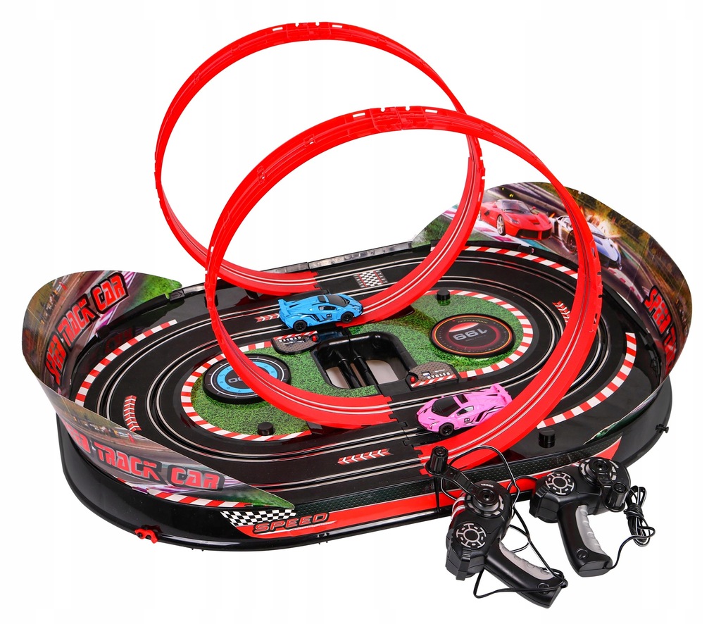 Składany tor wyścigowy Track Speed dla dzieci 6+ Sterowane autka + interakt