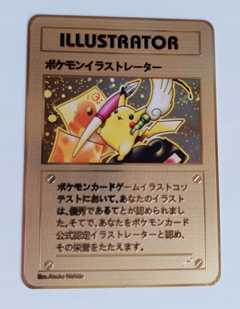 Pokemon illustrator Pikachu Złota Karta Gold