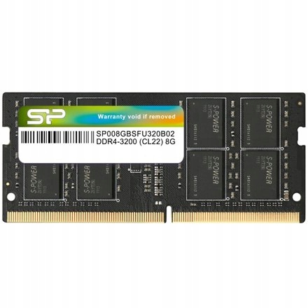 Silicon Power SP008GBSFU320X02 8 GB, DDR4, 3200 MHz, Notebook, Registered N