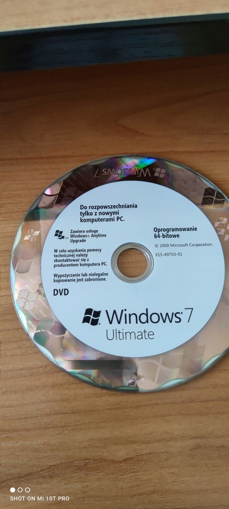 Płyta Windows 7 Ultimate