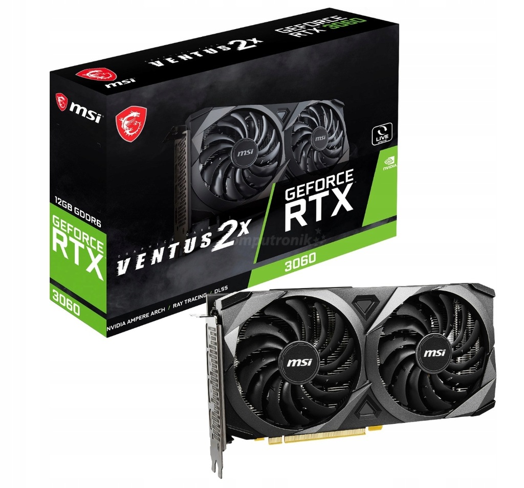 Купить Видеокарта MSI GeForce RTX 3060 VENTUS 12 ГБ: отзывы, фото, характеристики в интерне-магазине Aredi.ru