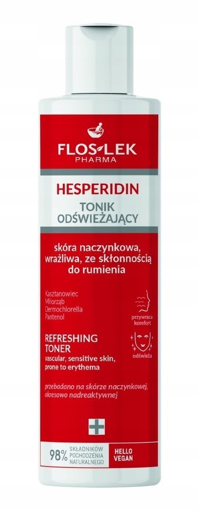 FLOSLEK Pharma Hesperidin Tonik odświeżający - skóra naczynkowa,wrażliwa ze