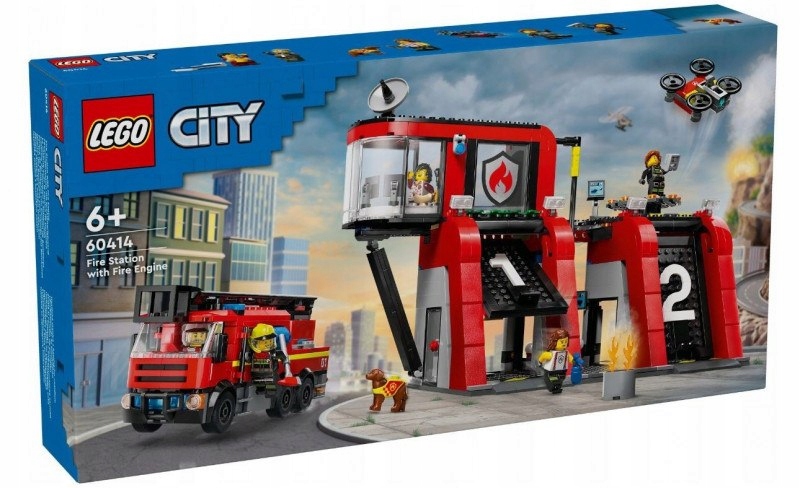 Klocki City 60414 Remiza strażacka z wozem strażackim LEGO