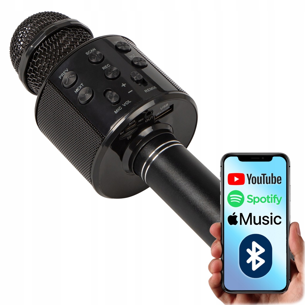 MIKROFON BEZPRZEWODOWY GŁOŚNIK BLUETOOTH KARAOKE DLA DZIECI NA PREZENT HQ