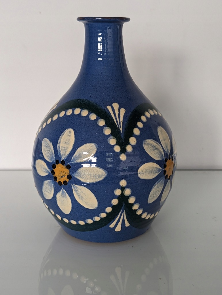 wazon ceramiczny niebieski Necel Chmielno polski