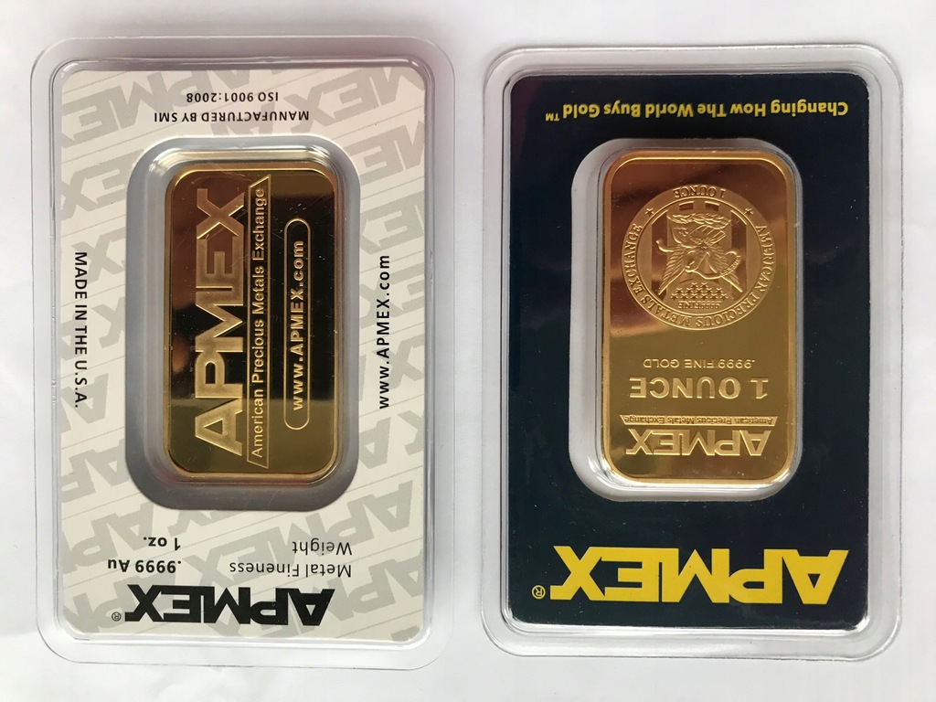 Sztabka AMPEX 1 ounce .9999 GOLD w CERTIBOXIE