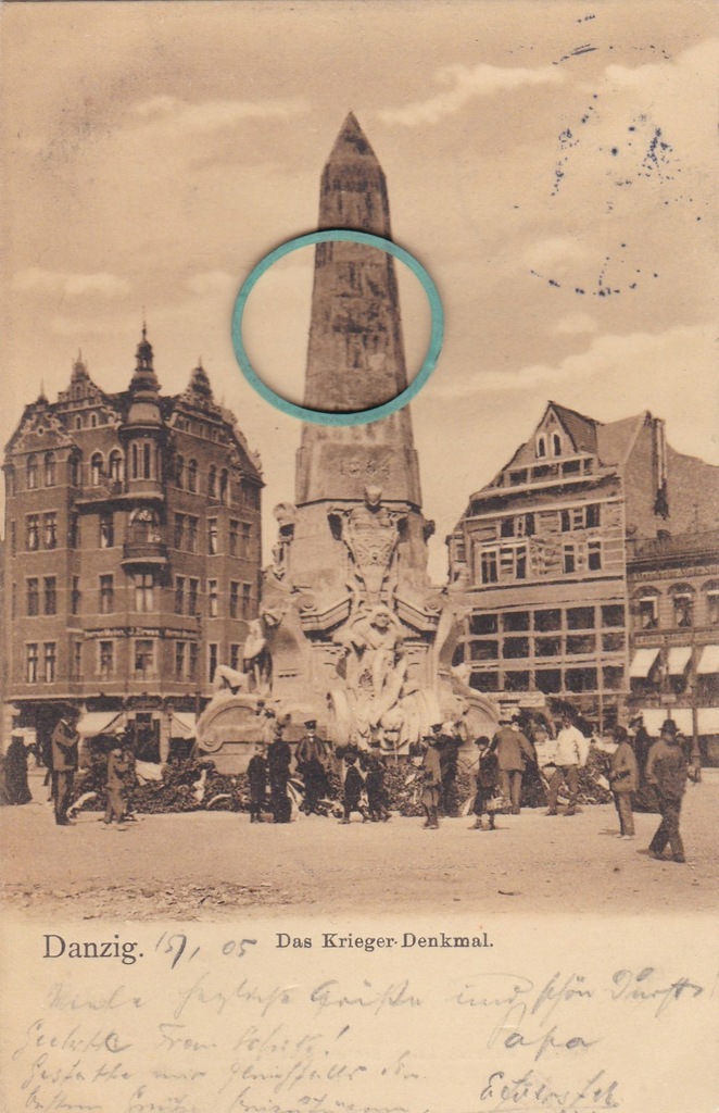 Gdańsk - 1905 r. Pomnik Zjednoczenia Niemiec