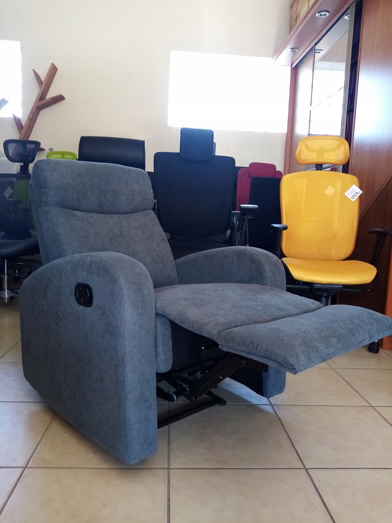 Купить Кресло с откидной спинкой Oslo 1S, серое, с мягкой обивкой, для ...