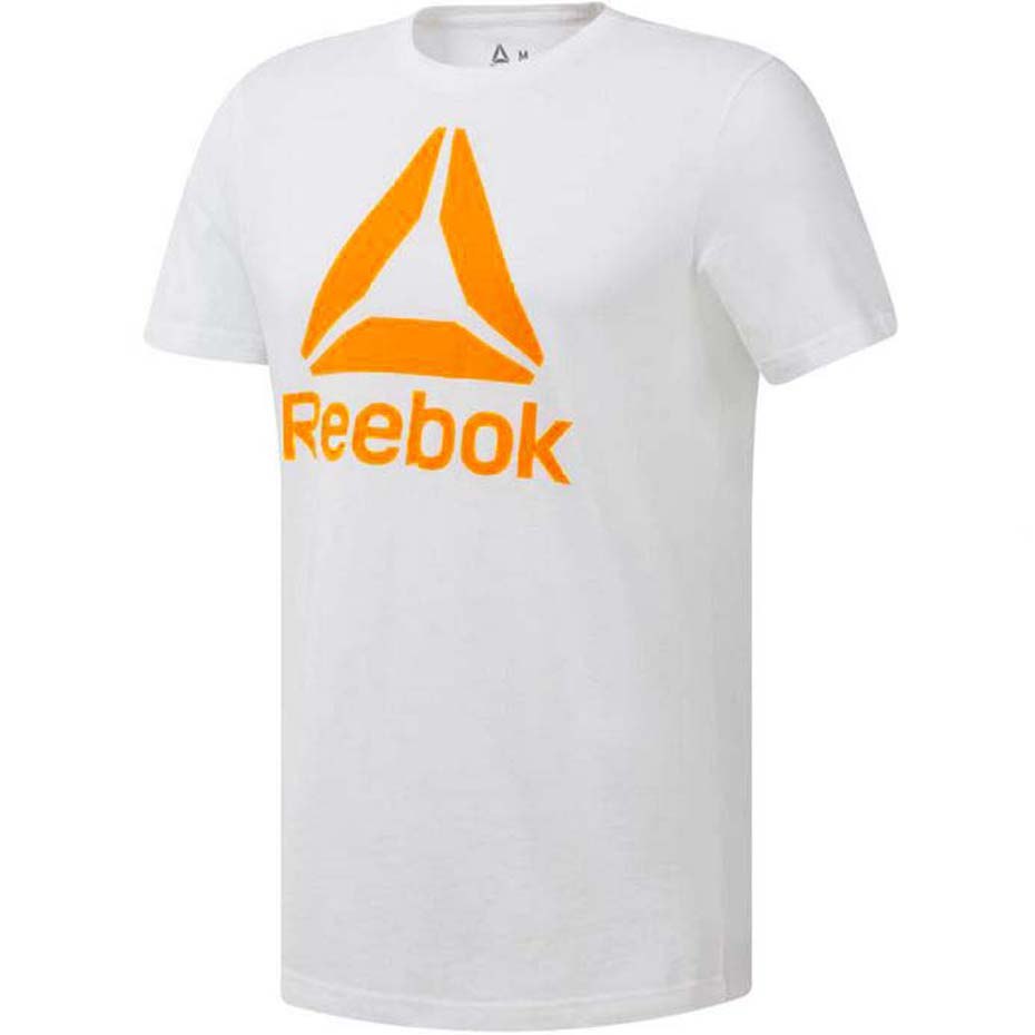 Koszulka męska Reebok QQR- Reebok Stacked biała DU