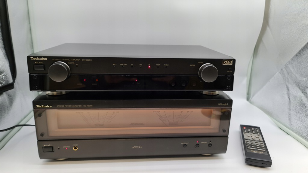 Technics SU-C909U+SE-A909S Wzmacniacz + Pilot oryg